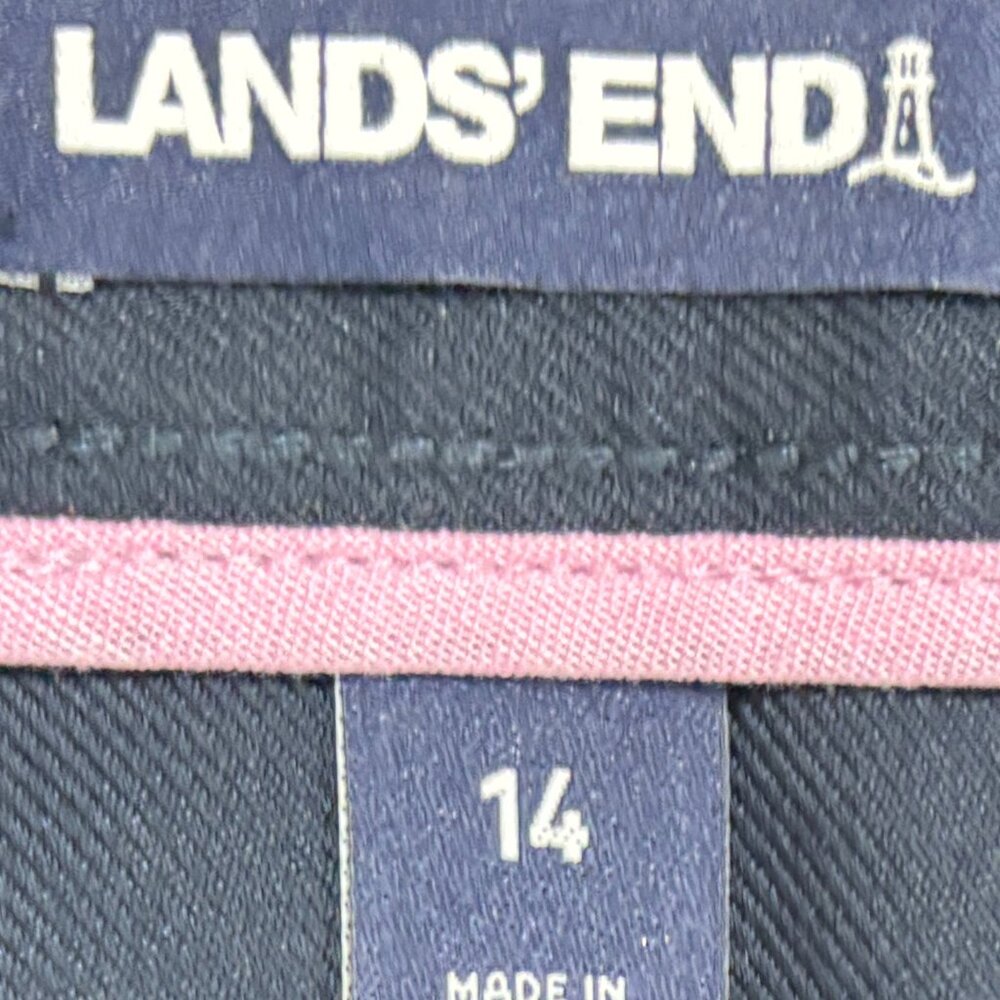 Lands End Navy Blue One Pleated Skirt - NWOT - Women's Size 14 - 2107 - Picture 3 of 4